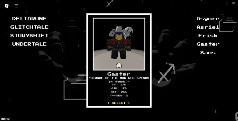 El menú del juego