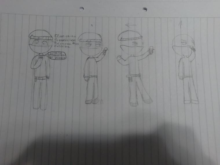 Las cuatro poses del encapuchado