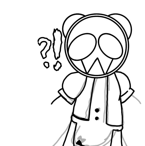 Personaje de campera clara con signos de interrogación sobre la cabeza.