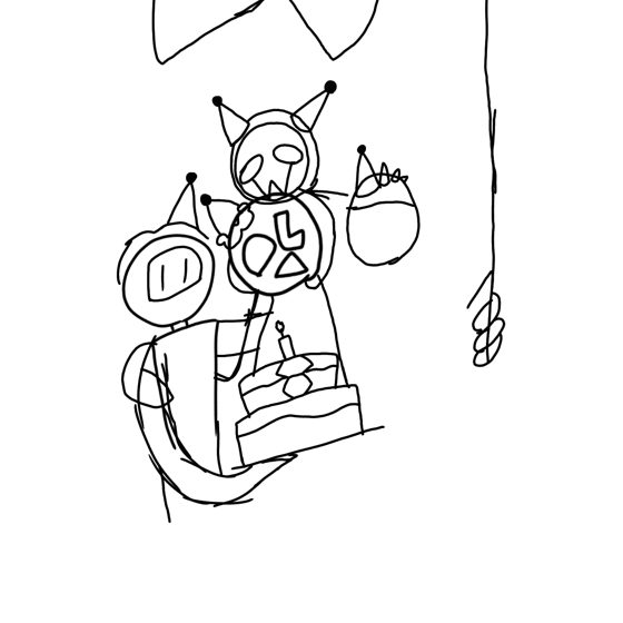 Boceto de un grupo de figuras apretadas, sin terminar.