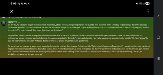Captura de un texto largo de MOPETYY sobre Taokaka y una discusión.