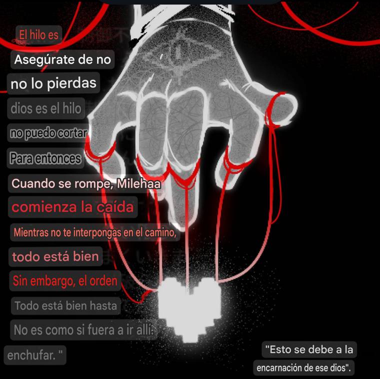 El hilo rojo · con texto